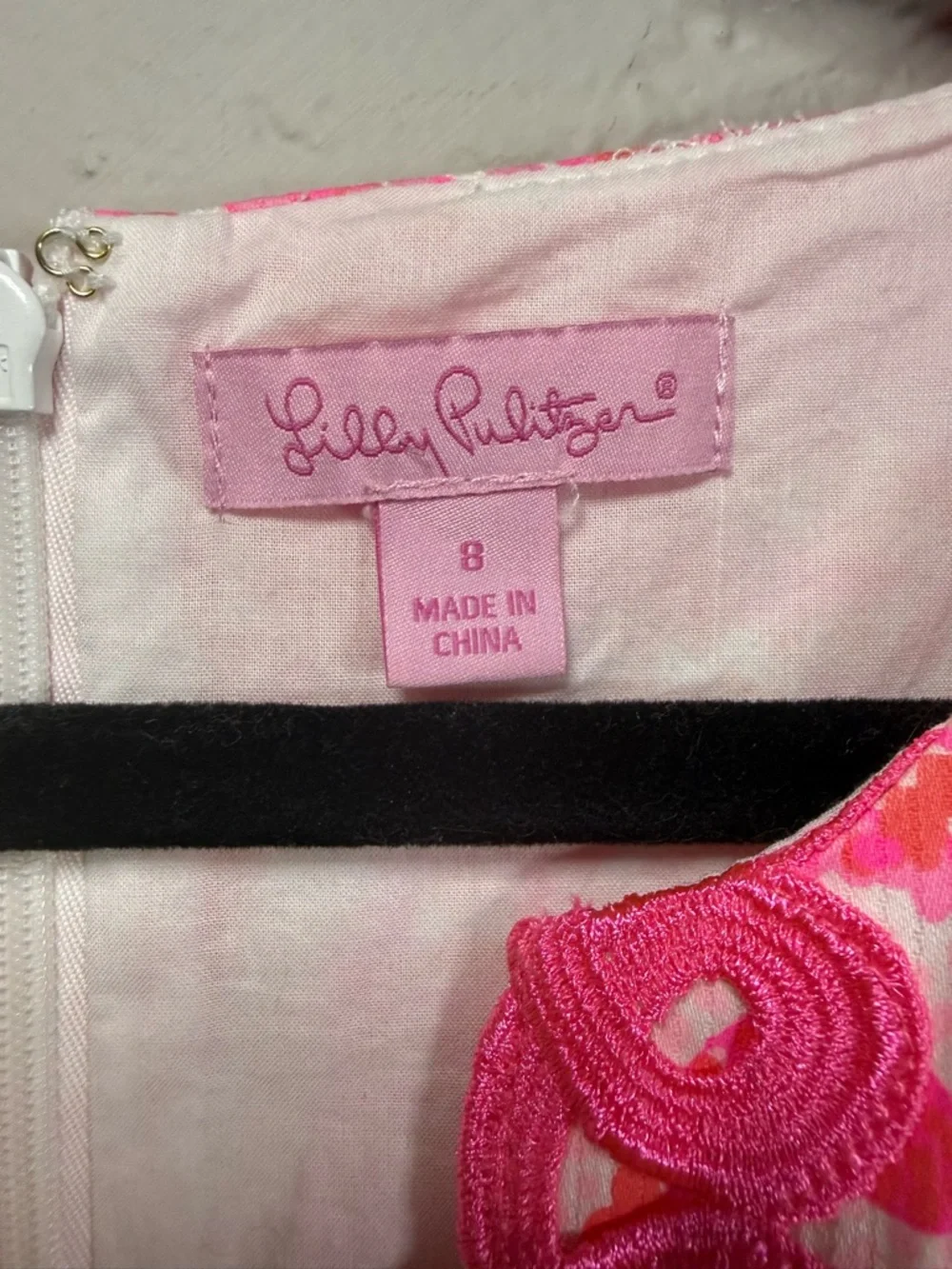 Lilly Pulitzer Ryder Pink Pout PBJ Print Lace Front Shift Dress - Picture 5 of 9
